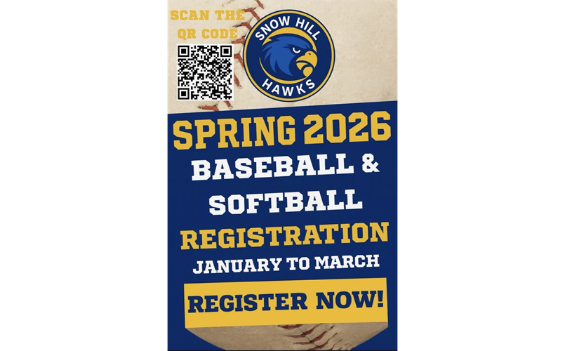 2026 Baseball, Softball and T-Ball Registration